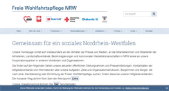 Desktop Screenshot of freiewohlfahrtspflege-nrw.de